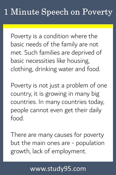 Speech On Poverty